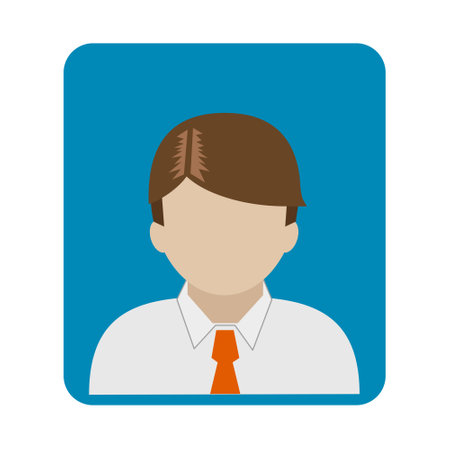 businessman avatar design, vector illustration eps10 graphic in blue backgroundのイラスト素材