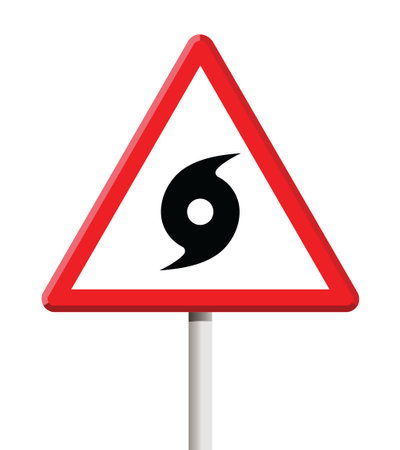Warning road sign with yin yang symbol. Vector illustration.のイラスト素材