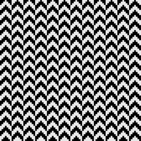 Seamless pattern with black and white zigzag. Vector illustration.