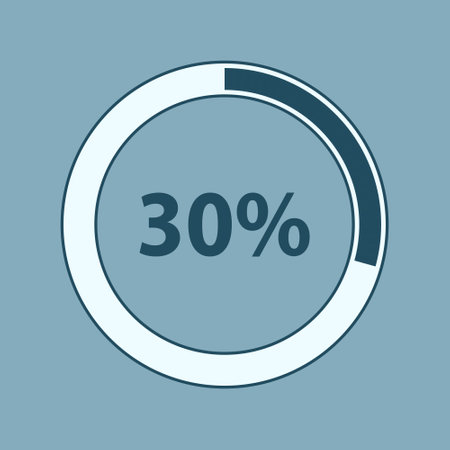 30 percent pie chart icon. Flat design style eps 10 vector illustration