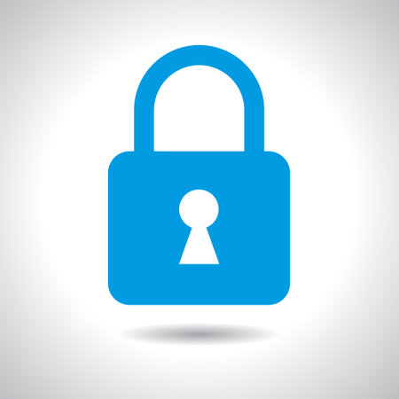 padlock icon. Vector illustration. Flat design style. EPS 10のイラスト素材