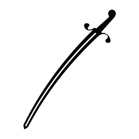 Japanese sword icon. Simple illustration of Japanese sword vector icon for webのイラスト素材