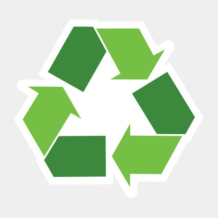 Recycling symbol. Recycling sign. Vector illustration.のイラスト素材