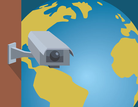 Security system design over blue background, vector illustration. Eps 10.のイラスト素材