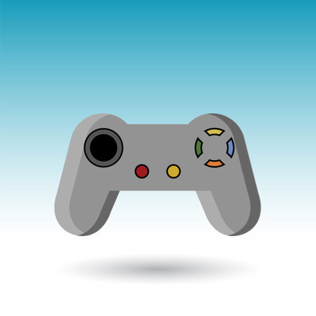 abstract game controller, blue backgroundのイラスト素材