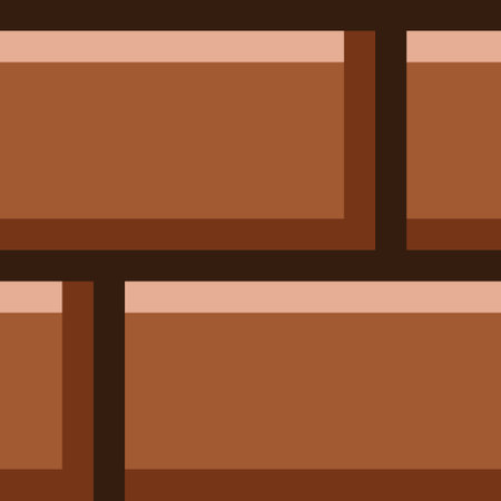 clay brick wall, pixelated 16x16, vector illustrationのイラスト素材