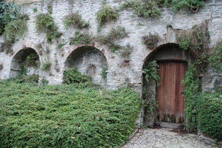 Side door of Castello di Serralunga d'Alba, Piedmont - Italyの写真素材