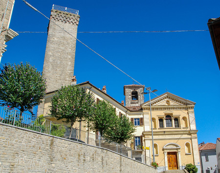 View of Tower of Albaretto Torre, Piedmont - Italy