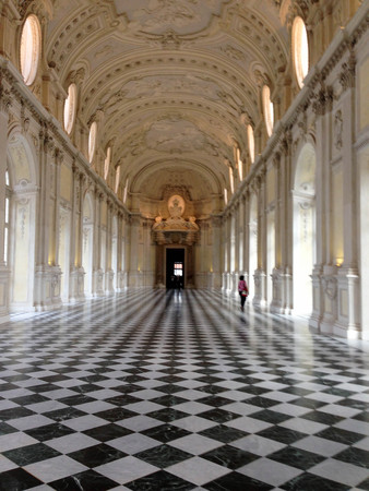 View of the Venaria Reale, Venaria, Piedmont Italyのeditorial素材