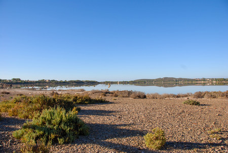 Saline on the island of Carloforte, Sardinia Italyの写真素材