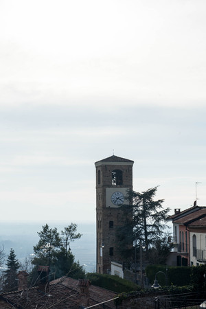 Tower in Santa Vittoria d'Alba, Piedmont - Italyの写真素材