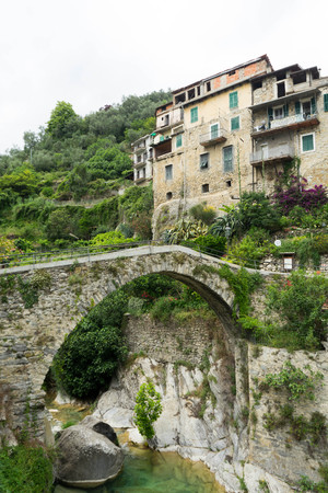 View of the Rocchetta Nervina Sitano village within the Liguria Region - Italyの写真素材