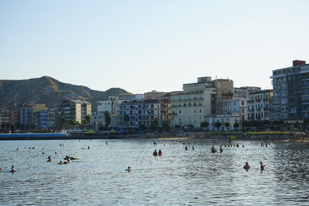 View of Crotone from the seafront, Calabria - Italyのeditorial素材