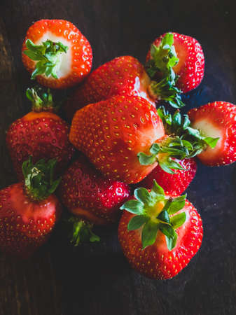 Tasty strawberries from Sommariva Perno, Cuneo - Italyの写真素材