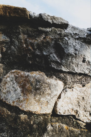 Wall, background with a stone wall