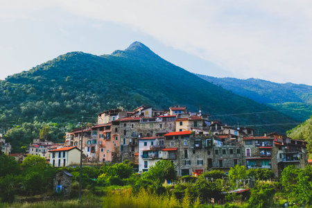 Cityscape of Rocchetta Nervina, Liguria - Italy