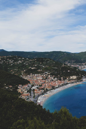 Cityscape of Noli, Liguria - Italyの写真素材