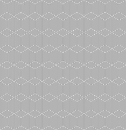 seamless cubic pattern with monochrome.minimalistic textures.optical art.light grey colorのイラスト素材
