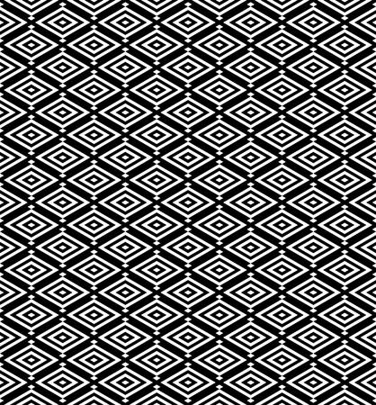 abstract japanese pattern background.geometric rhombus  with monochrome.black and white ornament patternのイラスト素材
