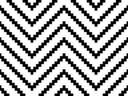 Tribal ethnic vector pattern background.Black and white.Chevron pattern background with pixel art