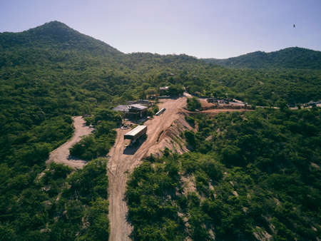 Desert aerial photography raining season hike. High quality photoの写真素材