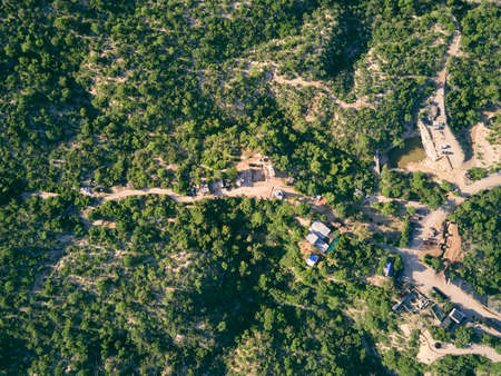 Desert aerial photography raining season hike. High quality photoの写真素材