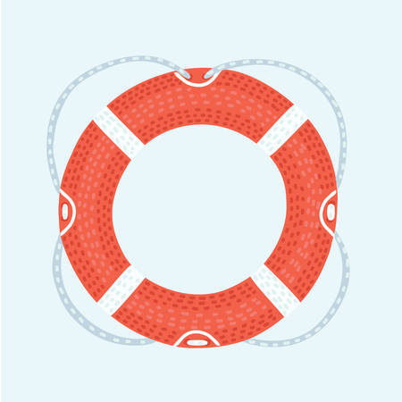 Cartoon illustration of life ring icon.のイラスト素材