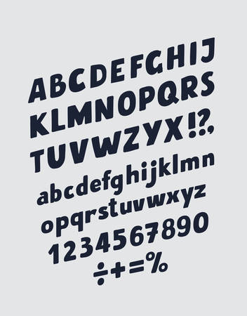 Vector cartoon set of funny font in the cartoon styleのイラスト素材