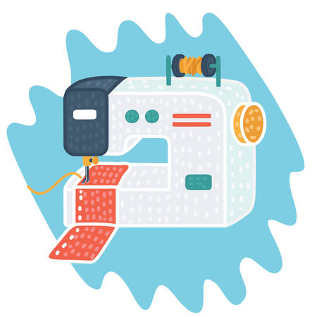 Vector cartoon illustration of Sewing machine icon.のイラスト素材