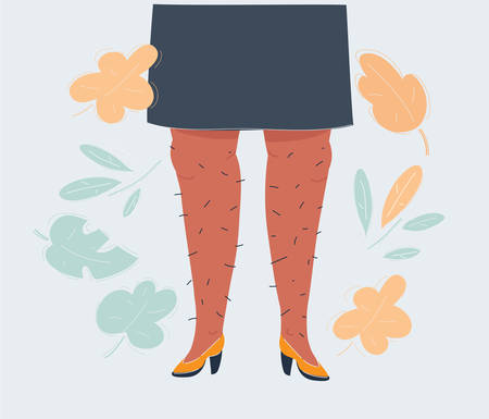 Vector illustration of Hairy legs on white backgroundのイラスト素材