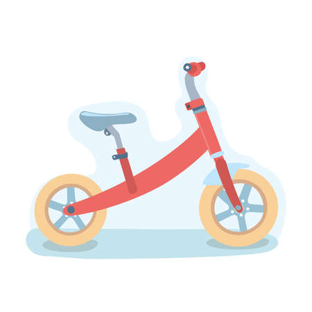 Vector illustration of balance bicycle on isolated white backgroundのイラスト素材