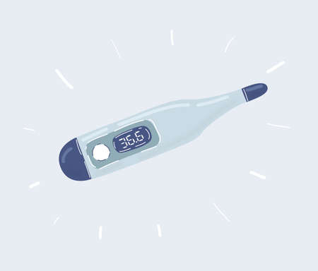 Thermometer on white background