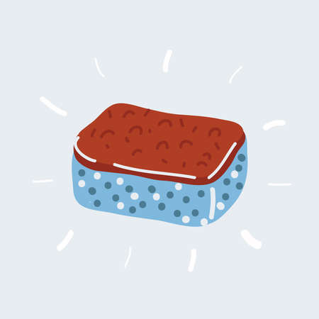 Vector illustration of sponge on white backround.のイラスト素材
