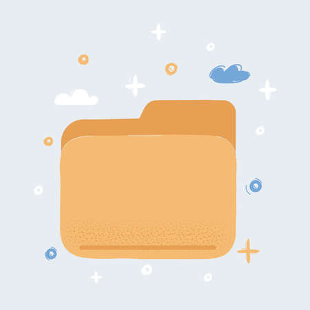 Vector illustration of Folder icon on whiteのイラスト素材