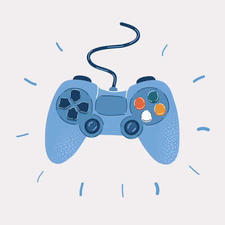 Vector illustration of Gamepad. Isolated object over white