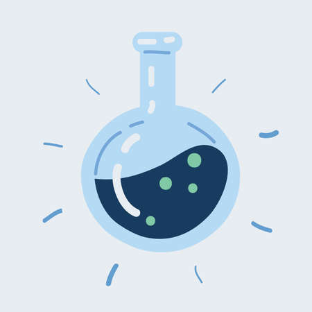 Vector illustration of Laboratory flask vector iconのイラスト素材