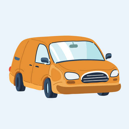 Vector illustration of yellow carのイラスト素材