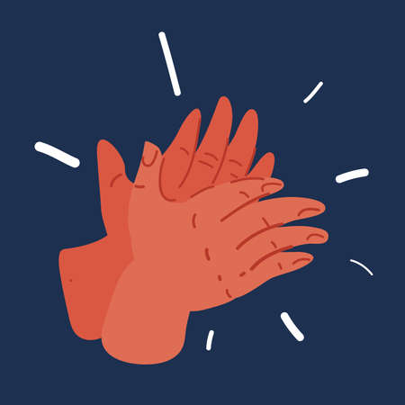 Vector illustration of Applause, Clapping Hands Icon. Acclaim sign. Applaud Expression symbol over...