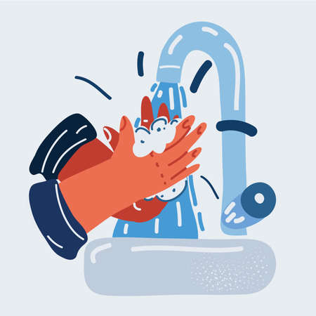 Vector illustration of Wash your hands orderのイラスト素材