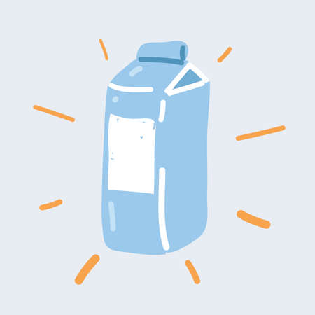 Vector illustration of Milk pack white box template for dairy productのイラスト素材