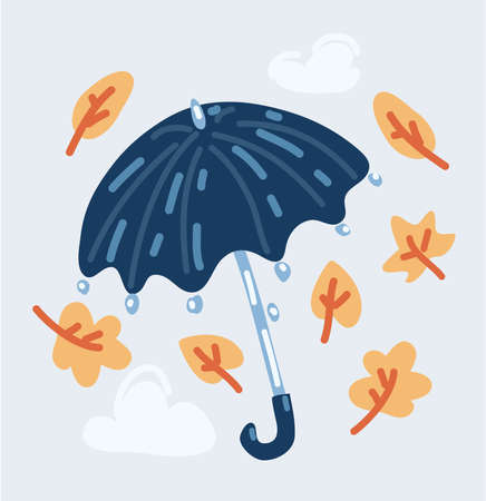 Cartoon vector illustration of Umbrellaのイラスト素材