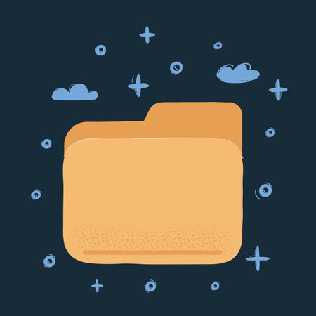 cartoon vector illustration of file folderのイラスト素材