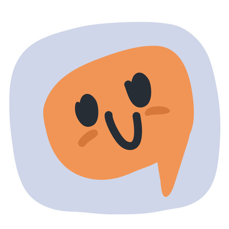 Cartoon vector illustration of speak bubble text, chatting box. Balloon doodle style of thinking sign symbol.のイラスト素材