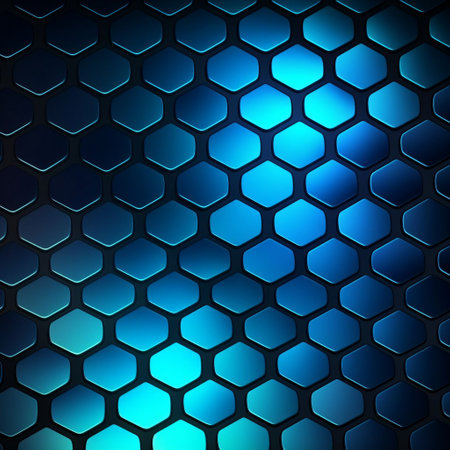 Abstract blue hexagon background. vector illustration. Eps 10. Can be used for wallpaper, web page background,surface textures.の素材