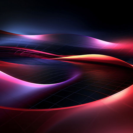 abstract background with smooth lines in red and blue colors, illustrationの素材
