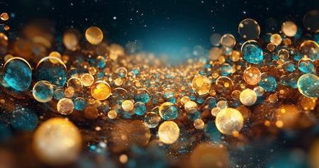 Abstract background with bokeh defocused lights and stars. 3d renderingの素材
