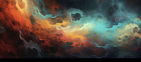 Abstract background with fire and smoke. fantasy fractal texture. digital art. 3D rendering.の素材