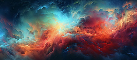 Abstract fire background. fantasy fractal texture. digital art. 3D rendering.の素材
