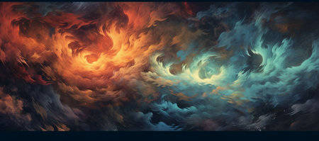 Fantasy clouds in the night sky. 3d rendering, 3d illustration.の素材