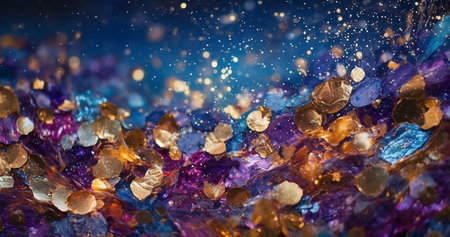 Abstract background with glitter and sparkles. 3d rendering, 3d illustration.の素材